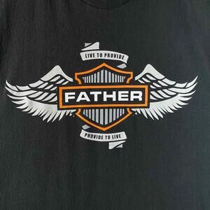 Delta Mens Size 2XL T-Shirt Biker Father Live To Provide Short Sleeve Crew Neck
